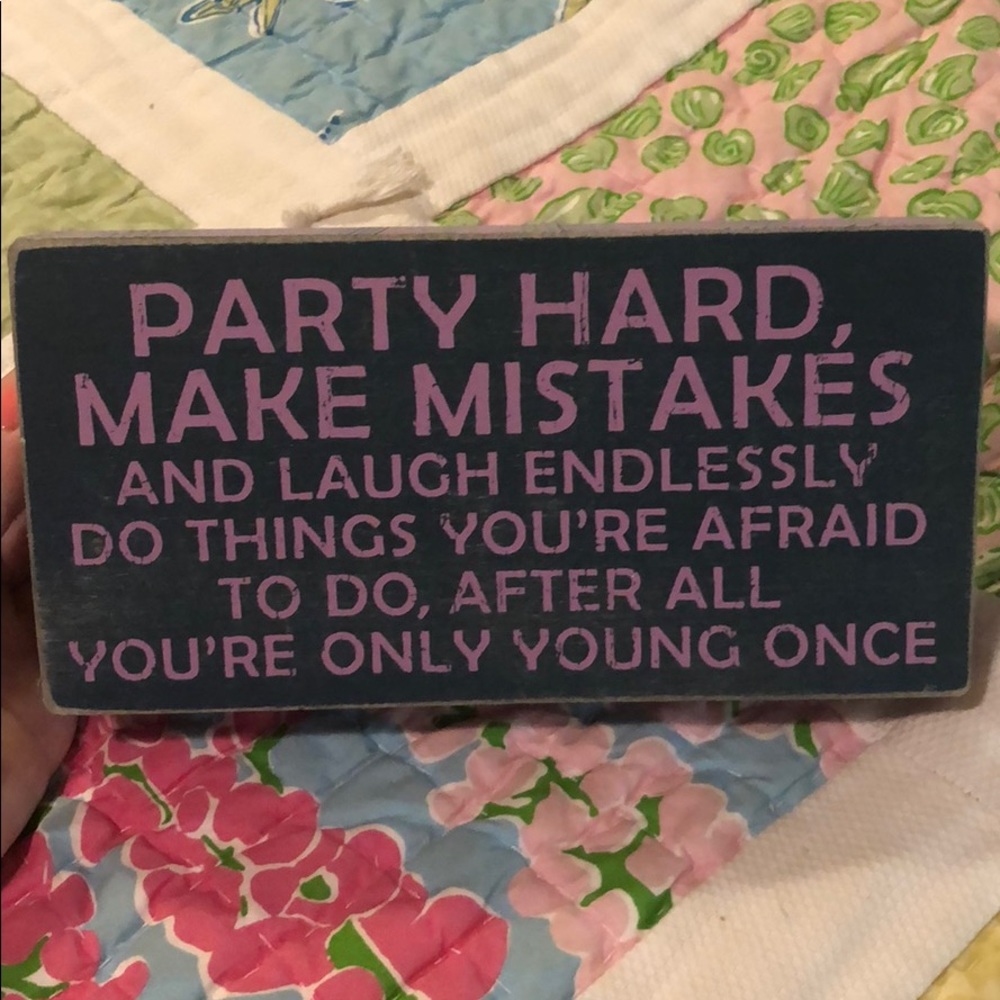 Party Hard Wall Art/Sign